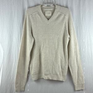 Lucky Brand V-neck Sweater in Beige